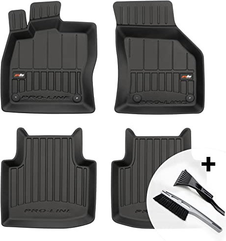 moto-MOLTICO 3D Gummimatten Auto, 4-teiliges Set, Allwetter Gummi Fußmatten, Antirutsch & Wasserfest Autoteppiche - passend für Skoda Superb III ab 2015