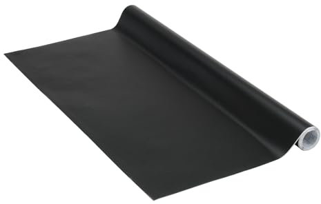 Venilia Papier adhésif Greenline | Noir | 67,5cm x 2m, Épaisseur 95μ | Film autocollant pour meuble et cuisine, film décoratif | en plastique 100% recyclé - sans phtalates | Fabriqué en UE