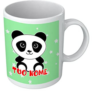 Bulabadoo Tazza Animali - Tazza Panda - Tazze Ceramica Divertenti - [PERSONALIZZA NOME] - Tazza da Personalizzare Bimbo - Tazza Nome Personalizzato