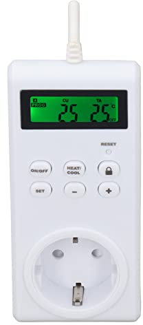 Thermostat Sortie écran LCD sans Fil Programmable Automatique Régulateur de Température Prise Interrupteur Thermostat avec Manuel D'utilisation