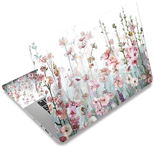DINKY Laptop Skin Sticker Decal, 12 13 13.3 14 15 15.4 15.15 inch Laptop Universal Reusable Vinyl Skin Stickers Cover Art Decal Notebook PC Personalized Protector-Wildwill Flora