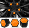 Biomar Labs Set of 20pcs Car Wheel Nut Caps Bolt Cover 19mm Universal with Removal Tool Orange LC 39