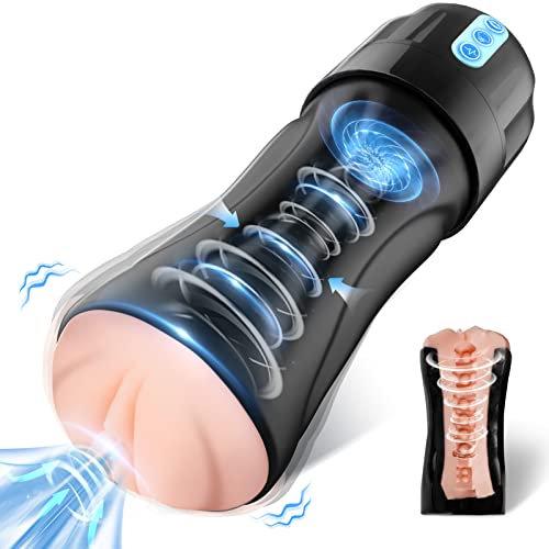 Automatic Male Masturbator Cup with 5 Suction 10 Vibrating, Electric Male Mastuabation Toys Vibrator for Penis Stimulation Mastuabors Adult Sex Toys Oral Blowjob Pocket Pussy Sex Toys4mens UK Stroker