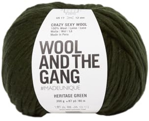 Wool and the Gang Crazy Sexy Wool, Heritage Green (290), 100g