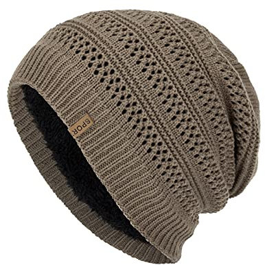 BILIKEYU Unisexmütze mit Strickmütze warm Head Frauen Männer Kappe Jungen Mütze Pudelmütze Herren (Khaki, One Size)