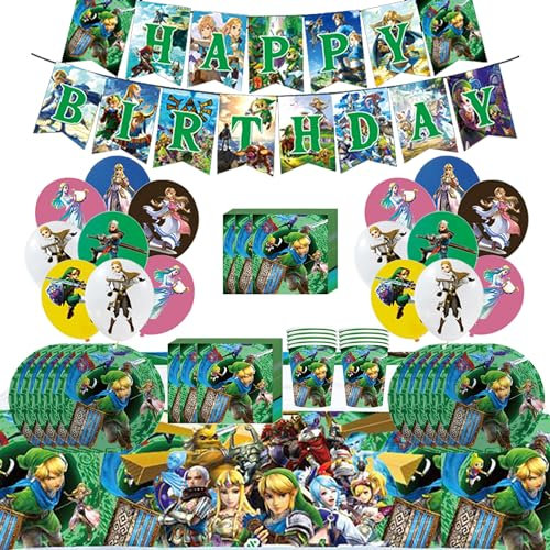 Décoration Anniversaire Legend Of Zelda Décorations Anniversaire Zelda Ballons Anniversaire Zelda Bannière Anniversaire Zelda Vaisselle Fete Zelda Vaisselle Enfant Legend Of Zelda Vaisselle Fêtes