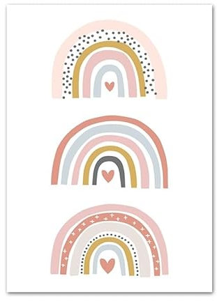 HLSHOE You Are My Sunshine Regenbogen-Kinderzimmerdrucke, Leinwandgemälde, Wandkunst, Bilder, Poster, Drucke for Kinder, Babyzimmer, Heimdekoration (Color : 2, Size : A4 21x30 cm no Frame)