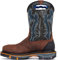 Stivali da Cowboy Western in Pelle con Punta Quadrata da Uomo Stivali da Lavoro Casual a metà Polpaccio Stivale Country Ricamato in Pelle, utilitarie, Scarpe Antinfortunistiche,Marrone,46 EU