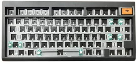 SPEPROECO GMK81 75% Custom Keyboard Kit,81 Keys Wired RGB Hot Swappable Mechanical Gaming Keyboard Kit with Customizable Display and Knob,BT 5.0/2.4 G DIY Mechanical Kit Supports VIA