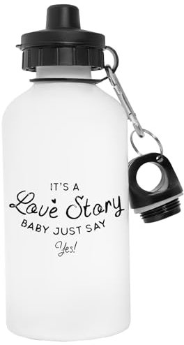 Generisch Love Story White Water Bottle Wiederverwendbare Edelstahlflasche