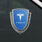QWEERASS Auto Emblem Aufkleber, für Tesla Model 3 Cybertruck Roadster Auto Abzeichen Aufkleber Selbstklebende Badge Aufkleber Car Abzeichen Dekoration,B