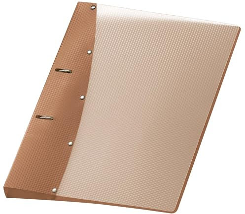 VELOFLEX 1141460 - Ringordner Diamond, Ringbuch, Ordner, DIN A4, 2-Ring-Mechanik, 20 mm, PP-Vollkunststoff, braun