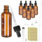 ZHXGO 8Pcs Amber Glass Dropper Bottle with Scale, 30ml Refillable Glass Dropper Bottles with Pipette Funnels Syringe Labels, Pipette Dropper Bottle for Essential Oil Massage Aromatherapy