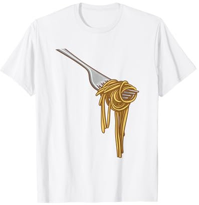 Fourchette à pâtes italienne amusante pour amateurs de spaghettis T-Shirt