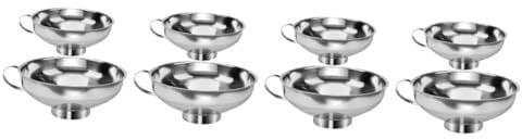 ABOOFAN 8 Piezas embudo de acero inoxidable embudo ancho para aceite de tarro de albañil de conservas s para archivar botellas s multifunción Silver