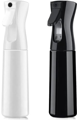 ALINK 2 botellas de spray de agua, 300 ml, ultrafina, continua, pulverizador, pulverizador, presión, cabello, plantas, peluquería, cuidado de la piel, limpieza
