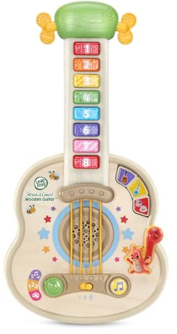 LeapFrog Strum and Count Wooden Guitar, Musical Toddler Toy