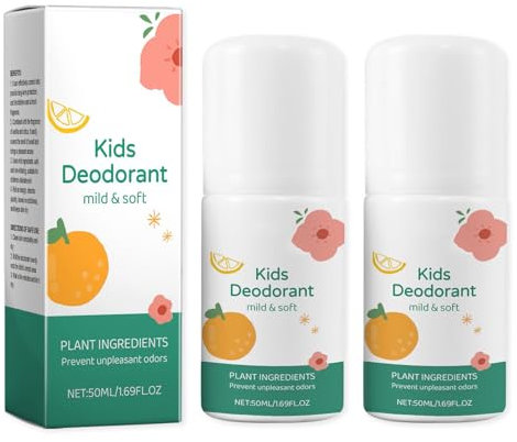 2PCS Natürliches Deodorant, Körperdeodorant,Haut schützen, Geschenkset für Kinder und Jugendliche,Trockene Haut Verhindern, Frischer und Angenehmer Natürlicher (2)