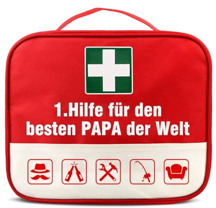 TUZELIYA Vatertagsgeschenk für Papa - Originelles 1. Hilfe Tasche für Papa & Werdende Väter - Geburtstagsgeschenk für Papa Männer - Papa Geschenk Geburtstag - Vatertag