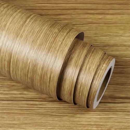 Stickyart Pellicola Adesiva per Mobili Effetto Legno Rivestimento Parete 60cmX400cm Carta Adesiva per Mobili Legno Foglio Adesivo Davanzali Cucina Armadi Impermeabile per Soggiorno Cucina Rimovibile