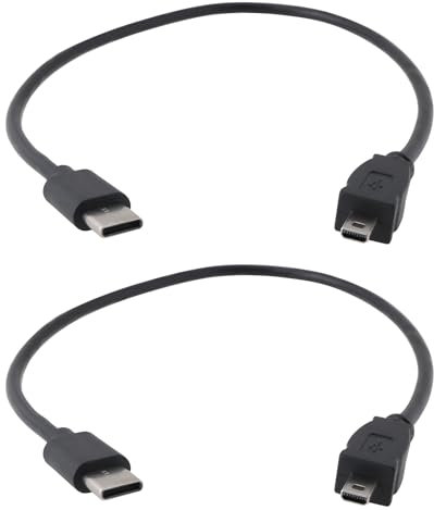 Create idea 2PCS Câbles USB Type C Mâle vers 8 Broches pour Appareil Photo 30 Cm Compatible avec Nikon Appareil Photo Port UC-E6 vers Câble de Synchronisation Images de Données