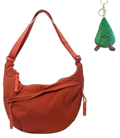 FTEAEYJLH Leichte Umhängetasche Aus Nylon Für Damen – Modische Umhängetasche Mit Mehreren Taschen Für Unterwegs (Orange)