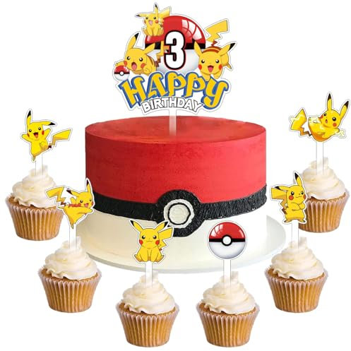 7 Stück Tortendeko Geburtstag,Kuchenaufsatz,Muffin Deko Geburtstag,Happy Birthday Kuchen Deko,Cupcake Topper,Happy Birthday Tortendeko Kinder Junge,Kuchenaufsatz