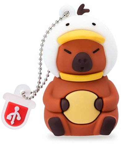 BORLTER CLAMP 64GB USB-Stick Niedliches Flash-Laufwerk in Form eines Capybara Speicherstick Neuartiges USB Daumen-Laufwerk Pendrive Geschenk für Externe Datenspeicherung
