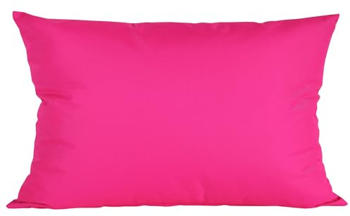 JACK 40x60cm Outdoor Lounge Kissen Dekokissen inkl. XXL-Füllung Wasserabweisend Sitzkissen Garten Stuhl Lotus Effekt, Farbe:Pink