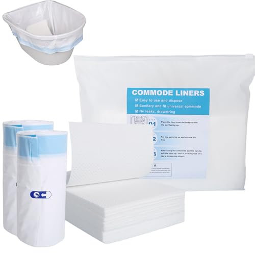 Lot de 40 sacs de toilette jetables avec coussinets absorbants - Idéal pour les toilettes pour chaise percée