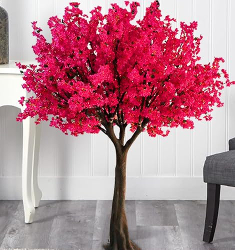 Árbol de buganvilla artificial, hermosa planta falsa para decoración de interiores y exteriores