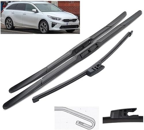 GuGuoZZ Juego de escobillas limpiaparabrisas para KIA Cee'd Ceed XCeed CD 2018-2023 Parabrisas De Coche Escobillas Limpiaparabrisas Cepillo de Lluvia