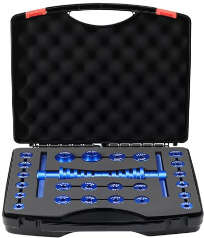 Coptiner Cycle Bearing Press Set,18 Pairs Bearing Presses,MTB Hub Assembly Tool,Aluminium Alloy Bearing Pressing Tool for Bicycle Inner Bearing Bottom Bracket Installation