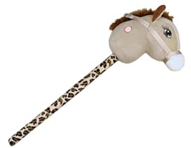 TUXCAXI Steckenpferd Spielzeug: Leicht und unterhaltsam für Kindergeburtstage, Familienfeste und Outdoor Spaß. Plüschtier für Vorschulkinder, die gerne , Beige , 70 x 30 cm