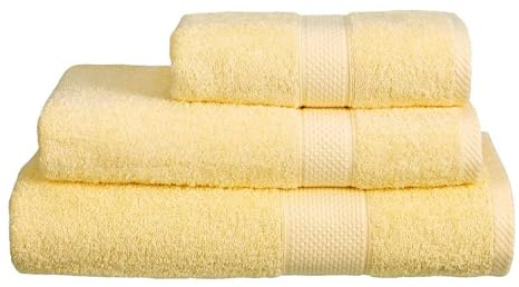 Linens Limited - Hand Towel for Bathroom and for Kitchen, Great as Face Towel, Guest Towel, and More, Turkish Cotton, Soft and Luxurious, Super Absorbent, Machine Washable (Lemon)
