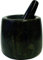 JADE TEMPLE Mortier avec Pilon en Granit Gris, Granite, Gris, 11 x 12 cm