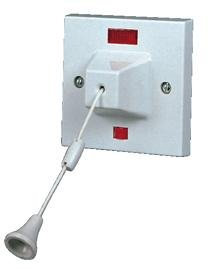 Vimark V1298 Shower Ceiling Pull Switch 45amp Double Pole with Flag Indication