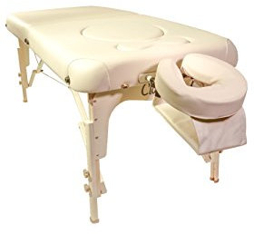 Schwangeren-Massageliege Classic Femina mit Zubehör und Brust und Bauchausschnitt