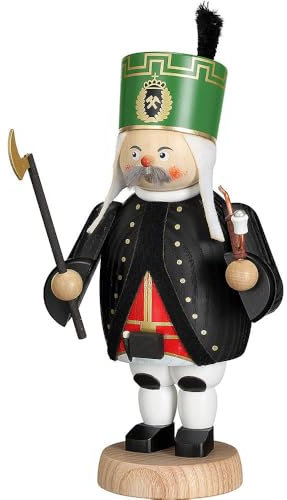 Seiffener Volkskunst | Räuchermännchen Erzgebirge | Gemütliche Typen 21 cm | Räucherfigur | Erzgebirgische Volkskunst | 12666 | Bergmann