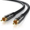 7,5m HQ RCA Subwooferkabel Cinchkabel - Koaxialkabel 1x Cinch RCA Stecker zu 1x Cinch RCA Stecker Audiokabel - Audiokabel mit Metall-Stecker und doppelter Schirmung