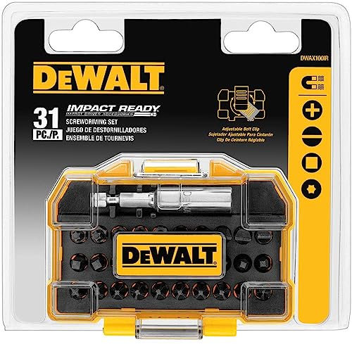 DEWALT DWAX100IR Impact Ready Screwdriving Tough Case Set, Extra Small, 31-Piece