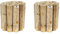 RUDDINGS WOOD Pack of 2 x 12 High Log Rolls Wooden Border Garden Lawn Edging