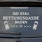 Hellweg Druckerei Bei Stau Rettungsgasse bilden Auto Aufkleber Sticker Heckscheibenaufkleber