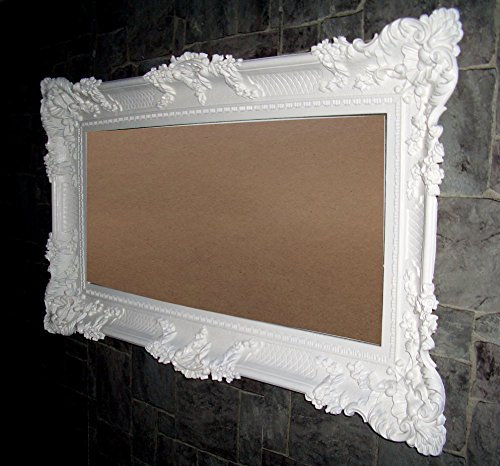 Lnxp Bilderrahmen Rahmen in Weiß 96x57 cm Hochzeitsrahmen Fotorahmen Antik Barock Rokoko Repro Shabby Chic RENAISSANCE JUGENDSTIL RETRO DESIGN MIT ORNAMENTVERZIEHRUNGEN LUXURIÖS PRUNKVOLL 75R