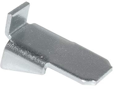 HKB ® 100 Stück Bodenträger, für 10mm Schiene mit 5mm Aufnahme, 10mm breit, 18mm lang, Stahl silber chromiert, Hersteller Hettich, Artikel-Nr. 51155