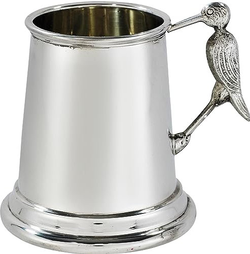 I LUV LTD Estaño Jarro Cuarto de Pinta Taza Bautizo Bebé Mango de Cigüeña se Envía en Caja de Presentación Satinada