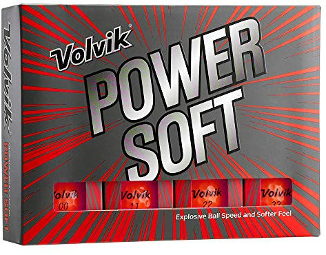 Volvik Power Soft Golf Ball Pack - Red, 12 pack