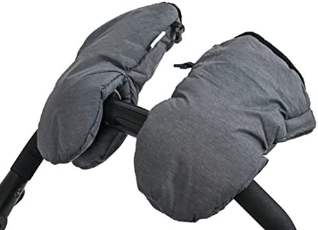 Altabebe AL9009P-01 Handwärmer für Kinderwagen Alpin Kollektion, dunkelgrau - schwarz