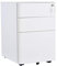 Vinsetto Caisson de Bureau Rangement Bureau sur roulettes 3 tiroirs coulissants verrouillables trieur à dossiers dim. 39L x 48I x 59H cm Acier Blanc