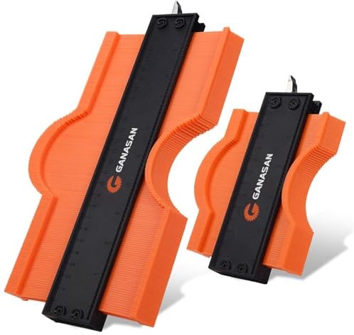 WallDecalsAndArt - Juego de duplicador de formas de medidor de contorno, reglas de contorno con herramienta de medición de bloqueo para esquinas y contornos, adecuado para plantillas de carpintería